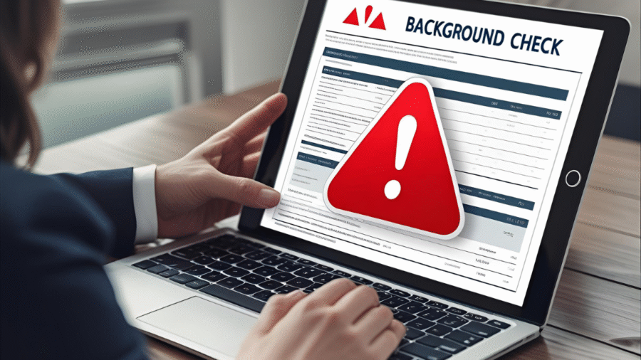 what causes a red flag on a background check?