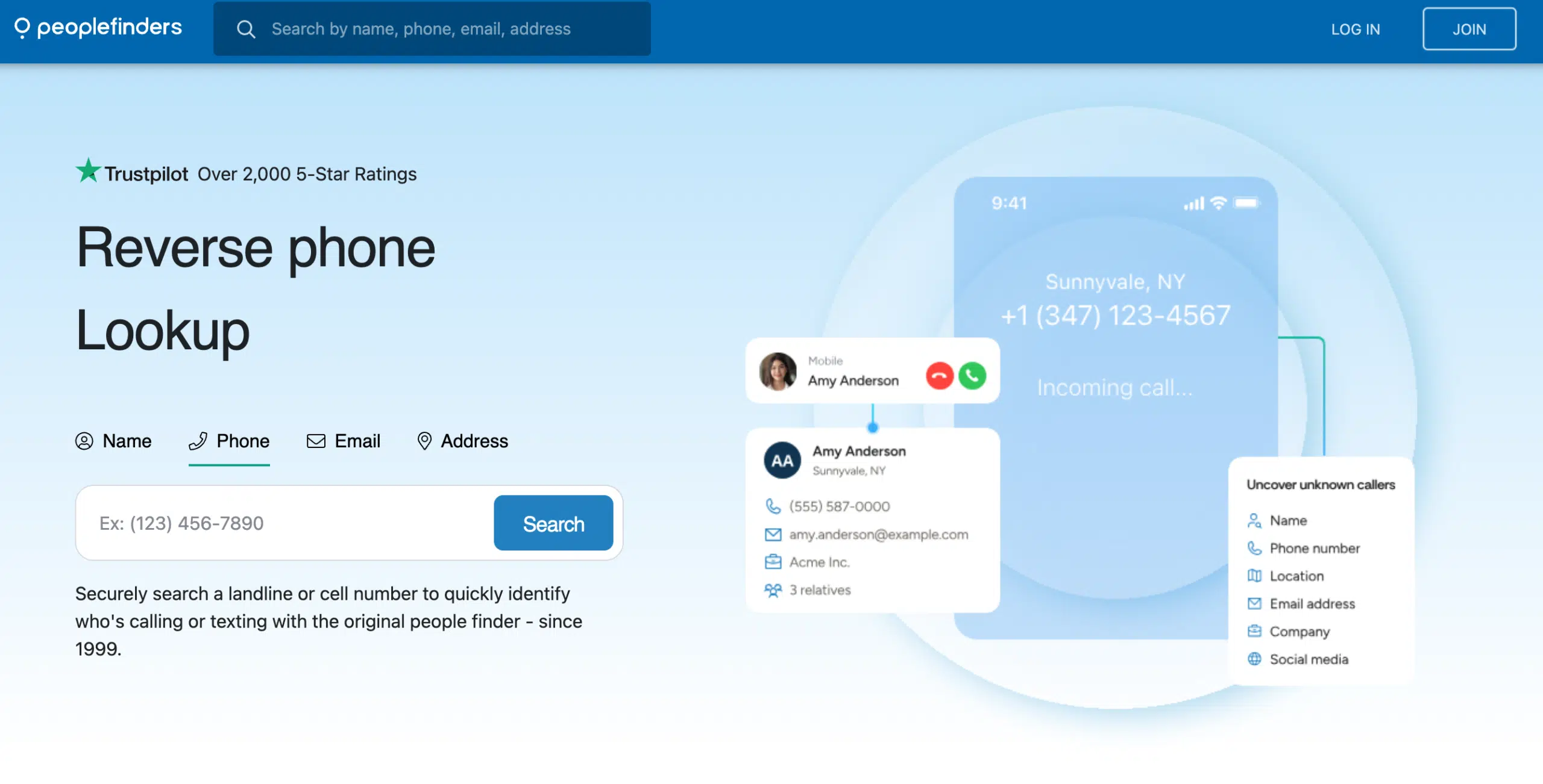 PeopleFinders – Reverse Phone Lookup